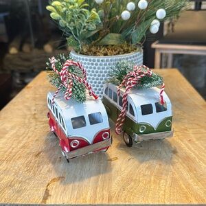 Volkswagen bus Christmas Ornament’s!  New still in bag. Taken out for pics! 4X4”